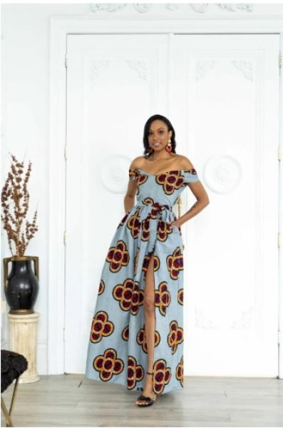 African Print Maxi Dress Women
